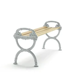 Banc Byarum, Imprégnation de pin, cadre en aluminium brut