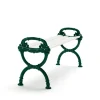 Banc Byarum, Pin blanc laqué, support vert