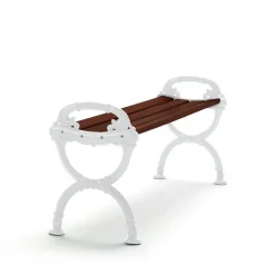 Banc Byarum, Pin brun lasure, support blanc