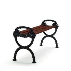 Banc Byarum, Pin brun lasuré, support noir