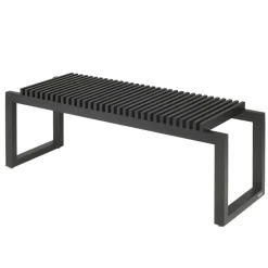 Banc Cutter 121 cm, Chêne laqué noir