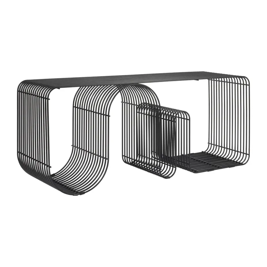 Banc d'assise Curva 100 cm, Noir