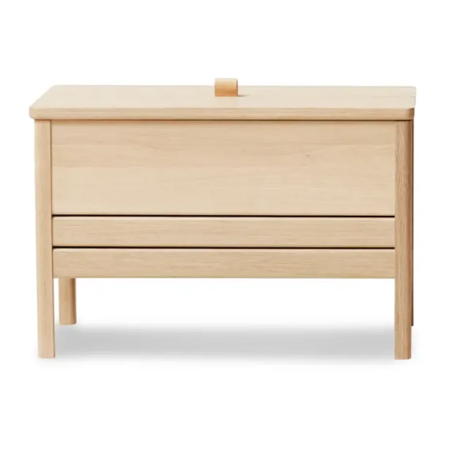 Banc de rangement A Line 68 cm, Chêne huilé