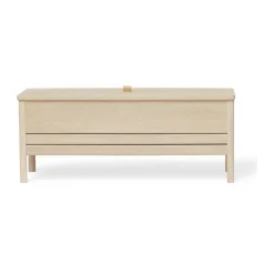 Banc de rangement A Line 111 cm, Chêne blanc