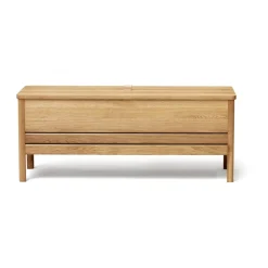 Banc de rangement A Line 111 cm, Chêne