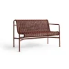 Banc Dining Palissade Cord avec accoudoirs HAY, Iron red
