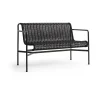 Banc Dining Palissade Cord avec accoudoirs HAY, Anthracite