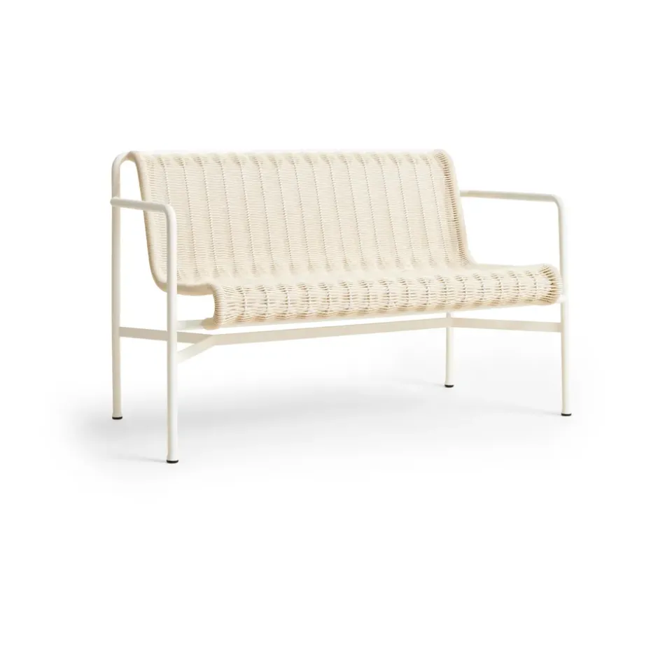 Banc Dining Palissade Cord avec accoudoirs HAY, Cream white