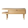 Banc F24 Radius, Oak nature lacquered 35x90 cm