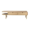 Banc F24 Radius, Oak nature lacquered 45x145 cm