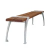 Banc Haga, Huile de acajou, support en aluminium brut