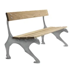 Banc Kattsoffa, Chêne huilé–aluminium brut