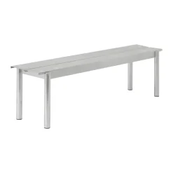 Banc Linear steel bench 170x34 cm, Warm galvanized steel