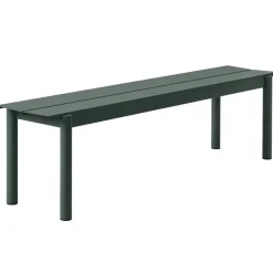 Banc Linear steel bench 170x34 cm, Dark green