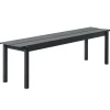 Banc Linear steel bench 170x34 cm, Black