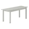 Banc Linear steel bench 110x34 cm, Grey (RAL 7044)