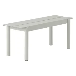 Banc Linear steel bench 110x34 cm, Grey (RAL 7044)