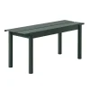 Banc Linear steel bench 110x34 cm, Dark green