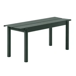 Banc Linear steel bench 110x34 cm, Dark green