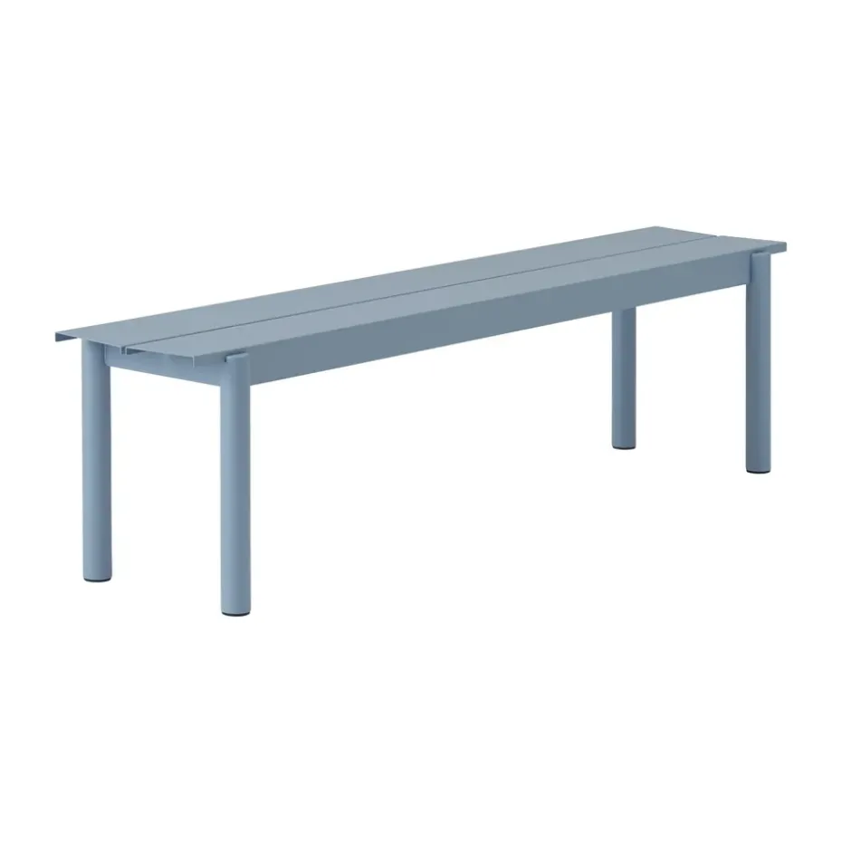Banc Linear steel bench 170x34 cm, Pale blue