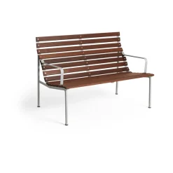 Banc Lounge Traverse Lounge avec accoudoirs, Oiled ash