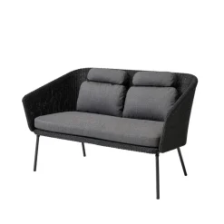 Banc Mega, Graphic, incl. coussins gris
