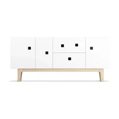 Banc multimédia Peep M2, blanc, chêne pigmenté blanc
