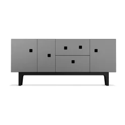 Banc multimédia Peep M2, slate grey, laqué noir
