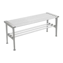Banc Nostalgi 100 cm, Blanc-aluminium