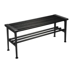 Banc Nostalgi 100 cm, Chêne teinté en noir-noir