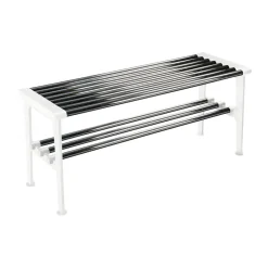 Banc Nostalgi 100 cm, Chrome-blanc