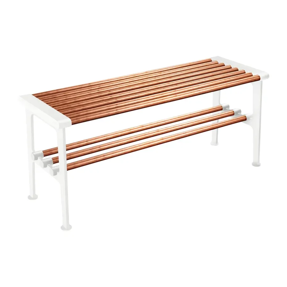 Banc Nostalgi 100 cm, Cuivre-blanc