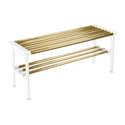 Banc Nostalgi 100 cm, Laiton-blanc