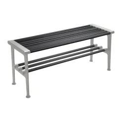 Banc Nostalgi 100 cm, Noir-aluminium
