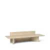 Banc Oblique, natural oak