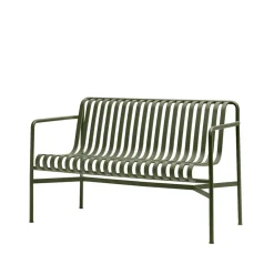 Banc Palissade Dining avec accoudoirs, Olive