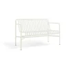 Banc Palissade Dining avec accoudoirs, Cream white