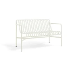 Banc Palissade Dining avec accoudoirs, Cream white