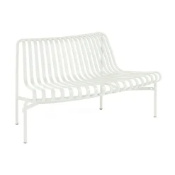 Banc Palissade Dining Park avec dossier courbé, Cream white