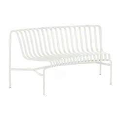 Banc Palissade Dining Park avec dossier incurvé, Cream white