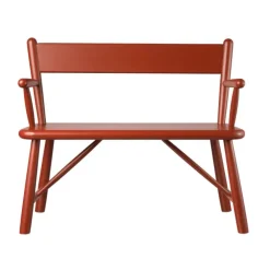 Banc pour enfants P11, Beech red painted