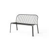 Banc Thorvald SC111, Warm black, 129 cm