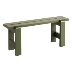 Banc Weekday 111x23 cm pin laqué, Olive