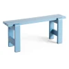 Banc Weekday 111x23 cm pin laqué, Azure blue