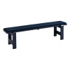 Banc Weekday 190x32 cm pin laqué, Steel blue