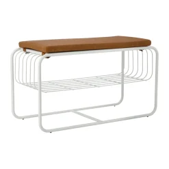 Banc/étagère à chaussures Nod 80x36c42 cm, White