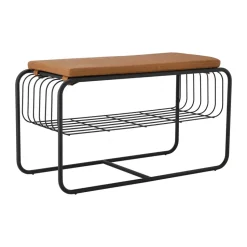 Banc/étagère à chaussures Nod 80x36c42 cm, Black