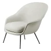 Bat Lounge Chair low back conic base, Plain 0026-black-matt black
