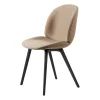 Beetle dining chair fully upholstered-plastic base, Remix 3 n° 233-black