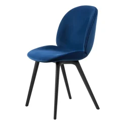 Beetle dining chair fully upholstered-plastic base, Sunday 003-black